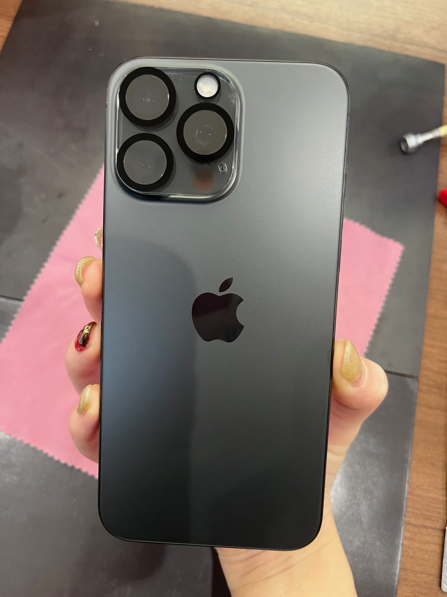 【遠賀郡より】iPhone15ProMＡＸガラスコーティング(*^-^*)