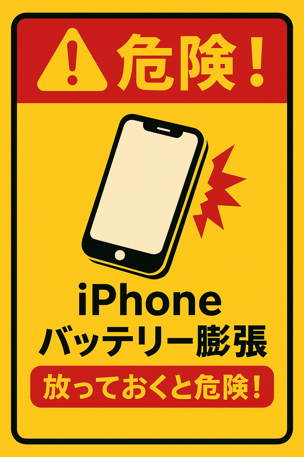 【飯塚店】 iPhoneバッテリー膨張について⚠️