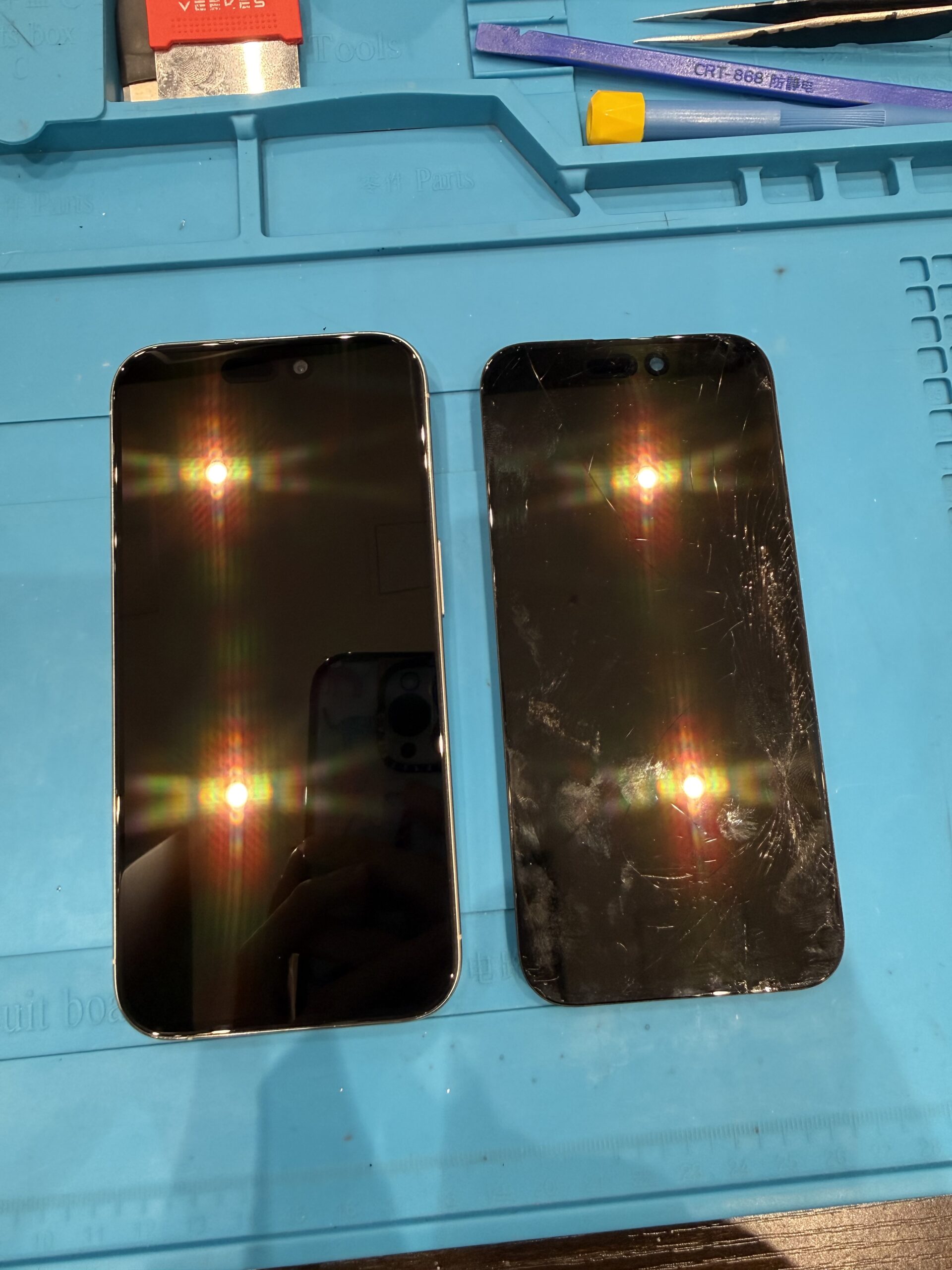 【飯塚店】iPhone 15Pro 液晶画面修理　嘉麻市よりご来店