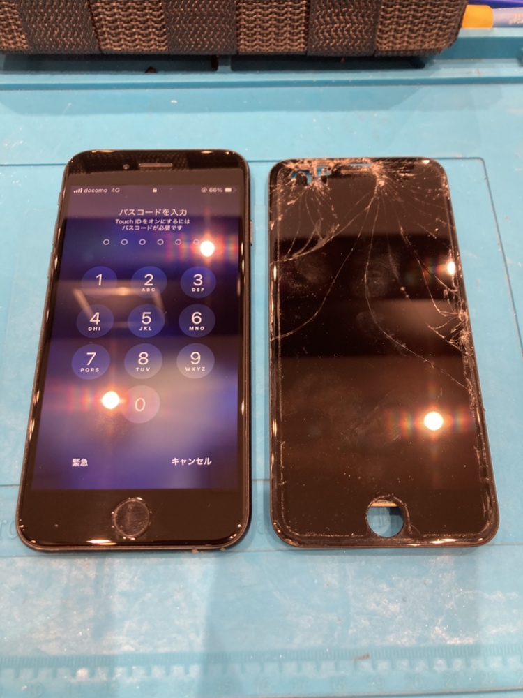 【飯塚店】iPhoneSE2の画面交換を行いました。