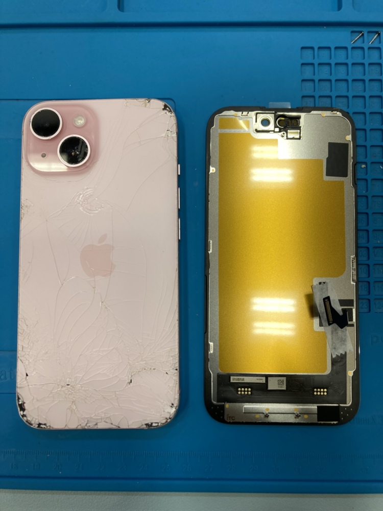 【直方店】iPhone15の 画面交換をご依頼いただきました。（八幡西区よりご来店）